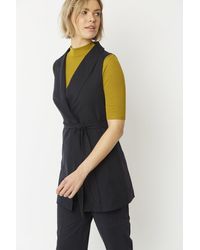 Jayley - Silk Blend Sleeveless Kimono Jacket - Lyst