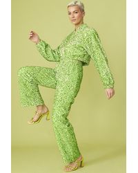 Jayley - Sequin Trousers With Elasticated Waste - Lyst