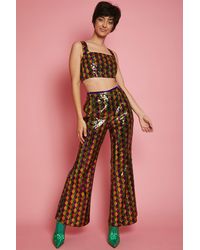 Jayley - Multi-Coloured Geometric Sequin Flares - Lyst