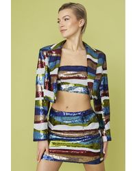 Jayley - Sequin Mulit-Coloured Blazer - Lyst