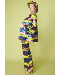 Jayley - Multi-Coloured Geometric Sequin Flares - Lyst
