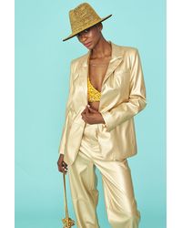 Jayley - Faux Leather Kate Blazer - Lyst