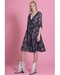Jayley - Silk Floral Dress Size: M (Uk 12) - Lyst