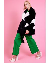 Jayley - Faux Fur Long Coat - Lyst