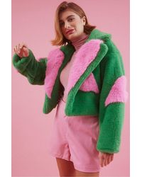 Jayley - Handmade Love Heart Bamboo Fur Jacket - Lyst