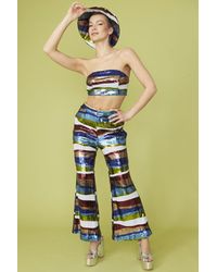 Jayley - Multi-Coloured Geometric Sequin Flares - Lyst
