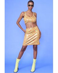 Jayley - Faux Suede And Love Heart Skirt - Lyst