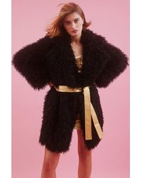 Jayley - Bamboo Faux Fur Shearling Coat - Lyst