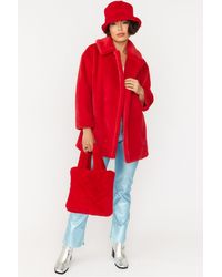 Jayley - Faux Fur Duchess Midi Coat - Lyst