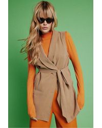 Jayley - Silk Blend Sleeveless Kimono Jacket - Lyst