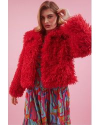 Jayley - Bamboo Lyocell Knitted Vegan Faux Shearling Jacket Size: S - Lyst
