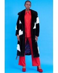 Jayley - Faux Fur Long Coat - Lyst