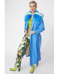 Jayley - Tencel Blend Eco Leather Trench Coat - Lyst