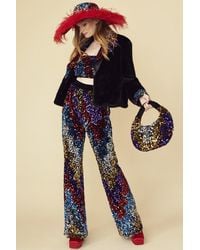 Jayley - Bamboo Faux Fur Sequins Jacket - Lyst