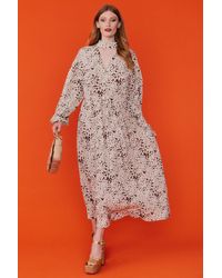 Jayley - Silk Blend Animal Print Maxi Dress - Lyst