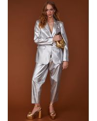Jayley - Faux Leather Kate Blazer - Lyst
