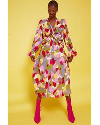 Jayley - Silk Blend Floral Maxi Dress - Lyst