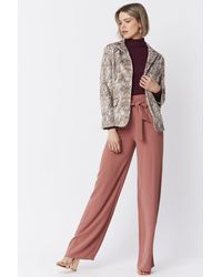 Jayley - Suedette Snakeskin Effect Jacket - Lyst