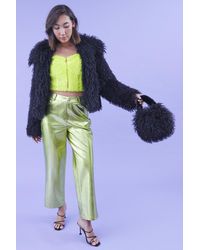 Jayley - Bamboo Lyocell Knitted Vegan Faux Shearling Jacket Size - Lyst