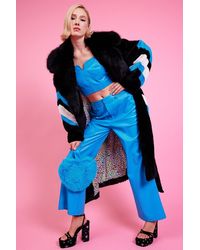 Jayley - Handmade Eco Faux Fur Electric Coat - Lyst