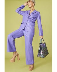 Jayley - Faux Leather Kate Blazer - Lyst
