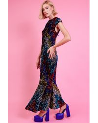 Jayley - Multi Sequin Fish Tail Maxi Dress - Lyst