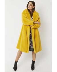 Jayley - Faux Fur Midi Shaved Shearling Coat - Lyst