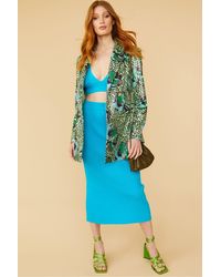 Jayley - Silk Blend Animal Print Floral Blazer - Lyst