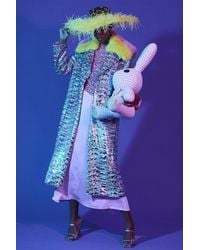 Jayley - Multi Coloured Sequin Trench Coat - Lyst