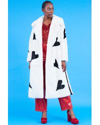 Jayley - Faux Fur Long Coat - Lyst