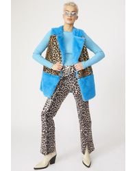 Jayley - Bamboo Animal Print Vest With Zip - Lyst