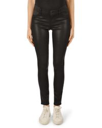 J Brand Mama J Mid-rise Super Skinny In Fearless - Black