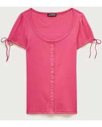 J.Crew - Perfect Rib Button-Up Shirt With Satin Trim - Lyst