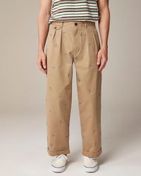 J.Crew - Beams Plus X Relaxed-Fit Pleated Chino Pant With Surfer Embroidery - Lyst