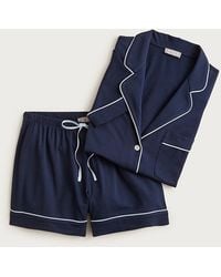 J.Crew - Dreamy Cotton-Blend Pajama Short Set - Lyst
