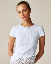 J.Crew - Pointelle Short-Sleeve T-Shirt - Lyst