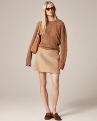 J.Crew - Collection Wool-Cashmere Blend Mini Skirt With Buckle Detail - Lyst
