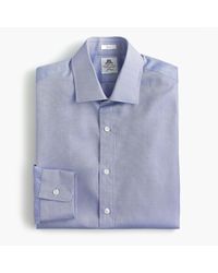 Thomas Mason Slim Fit Two-ply Dress Shirt In Royal Oxford Cotton - Blue