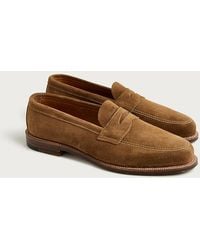 J.Crew - Alden For Suede Penny Loafers - Lyst