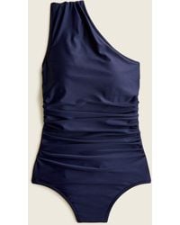 NWT J Crew Stripe Wrap One Piece Swimsuit Turquoise Sz 4 Small C1782 $110