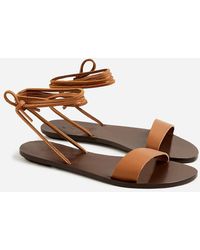 J.Crew - Made-In-Italy Lace-Up Sandals - Lyst