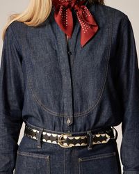 J.Crew - Classic Metallic-Tipped Belt - Lyst