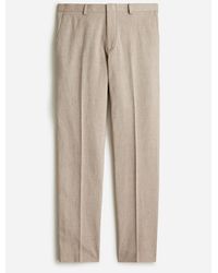 J.Crew Ludlow Slim-fit Unstructured Suit Pant In Irish Cotton-linen Blend - Natural