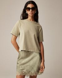 J.Crew - Relaxed Premium-Weight Cropped T-Shirt - Lyst