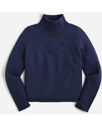 J.Crew Cotton-blend Rollnecktm Sweater - Blue