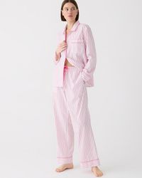 J.Crew - Long-Sleeve Cotton Poplin Pajama Pant Set - Lyst