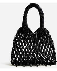 J.Crew - Small Cadiz Hand-Knotted Rope Tote With Beads - Lyst