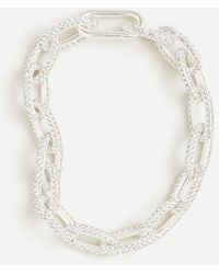 J.Crew - Chainlink Necklace With Pavé Crystals - Lyst
