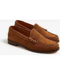 J.Crew - Camden Suede Loafers With Leather Soles - Lyst