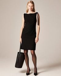 J.Crew - Seamed Sheath Dress With Velvet Bows - Lyst